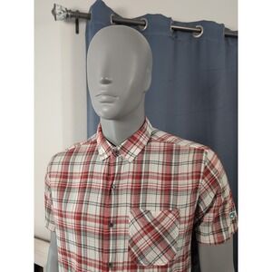 Kuhl Renegade‎ Short Sleeve Button Up Shirt Mens Large Plaid GorpCore Outdoors
